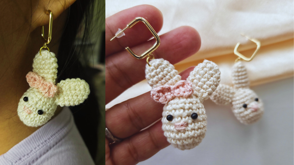 Easter bunny earrings for women
