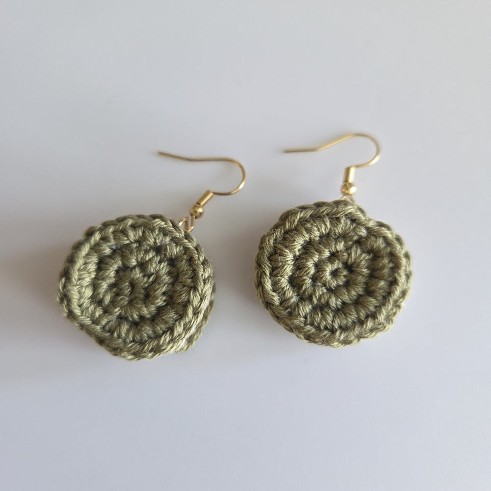 Chai Matcha Vanilla Cream Cookie Earrings