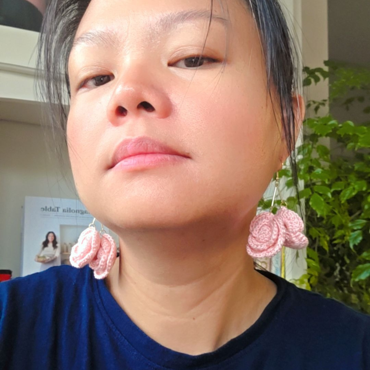 Pria Crochet Mini-Rose Dangle Earring