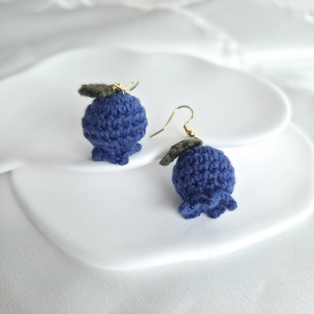 Cala Handmade Blueberry Fruit Earrings