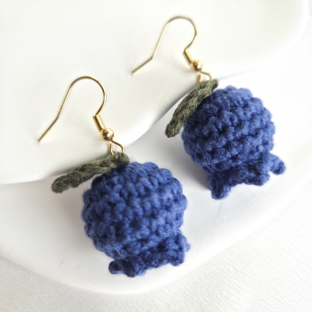 Cala Handmade Blueberry Fruit Earrings
