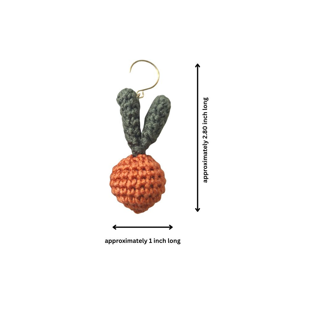 Cari Crochet Carrot Earrings