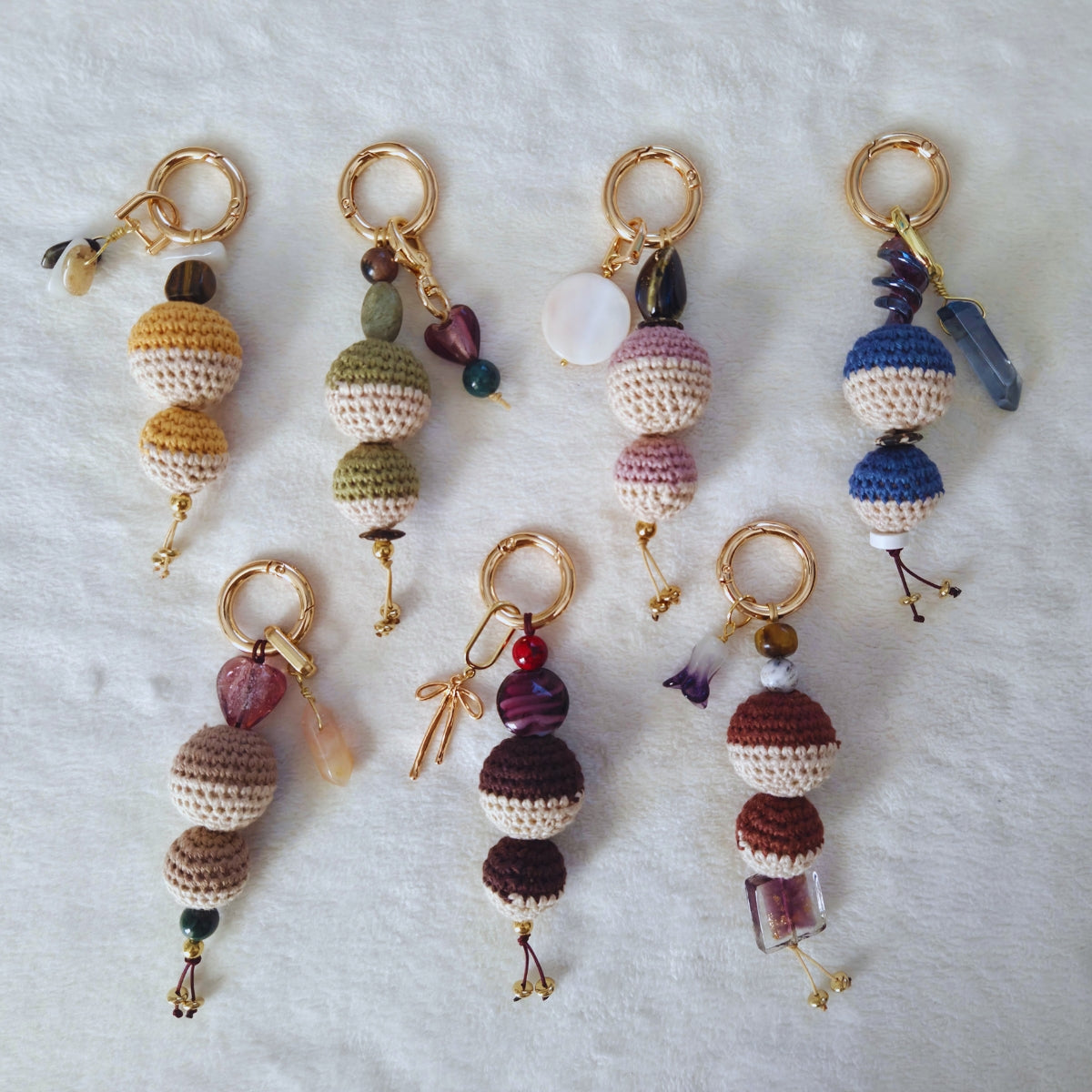 Kora Crochet Bead Keychain