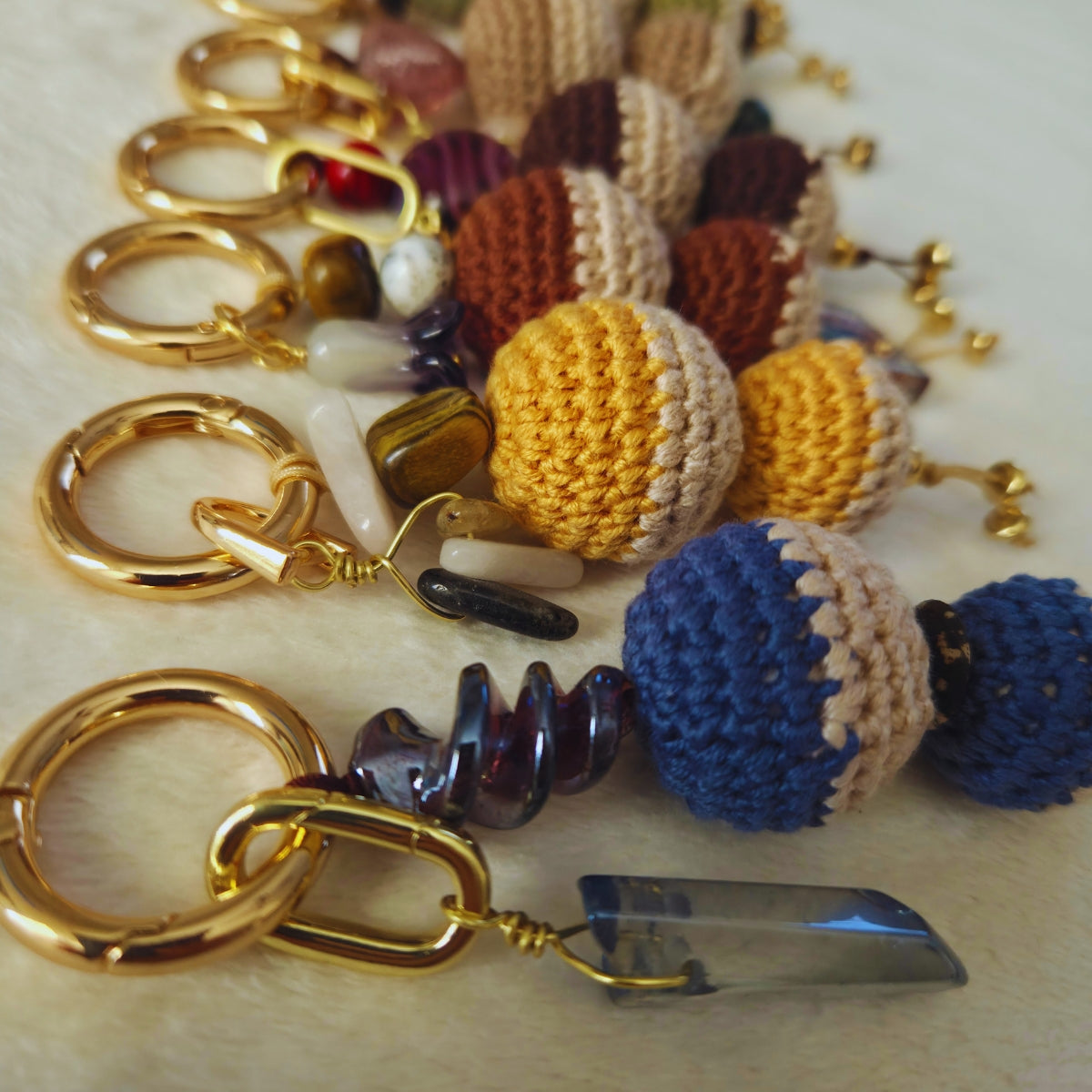 Kora Crochet Bead Keychain
