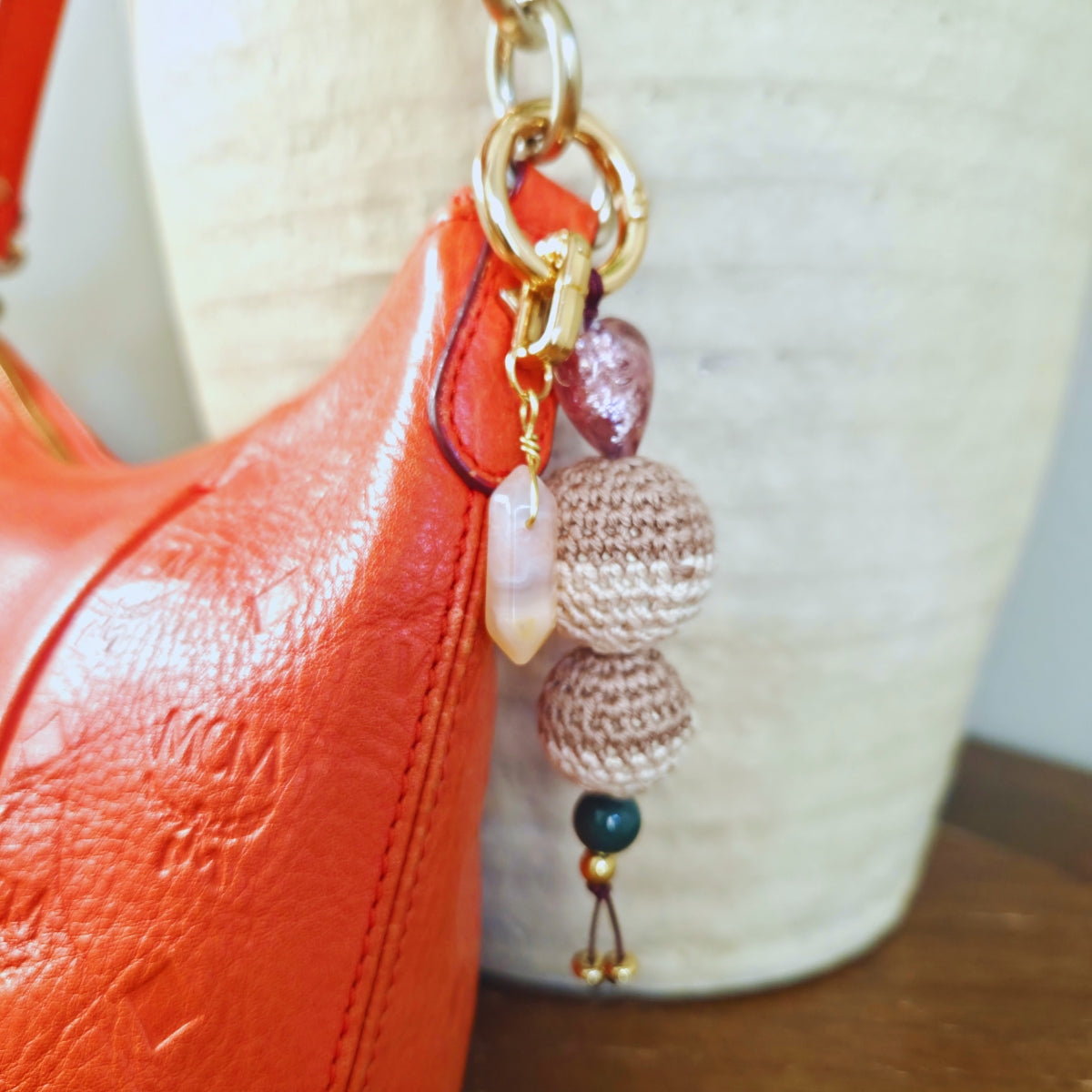 Kora Crochet Bead Keychain