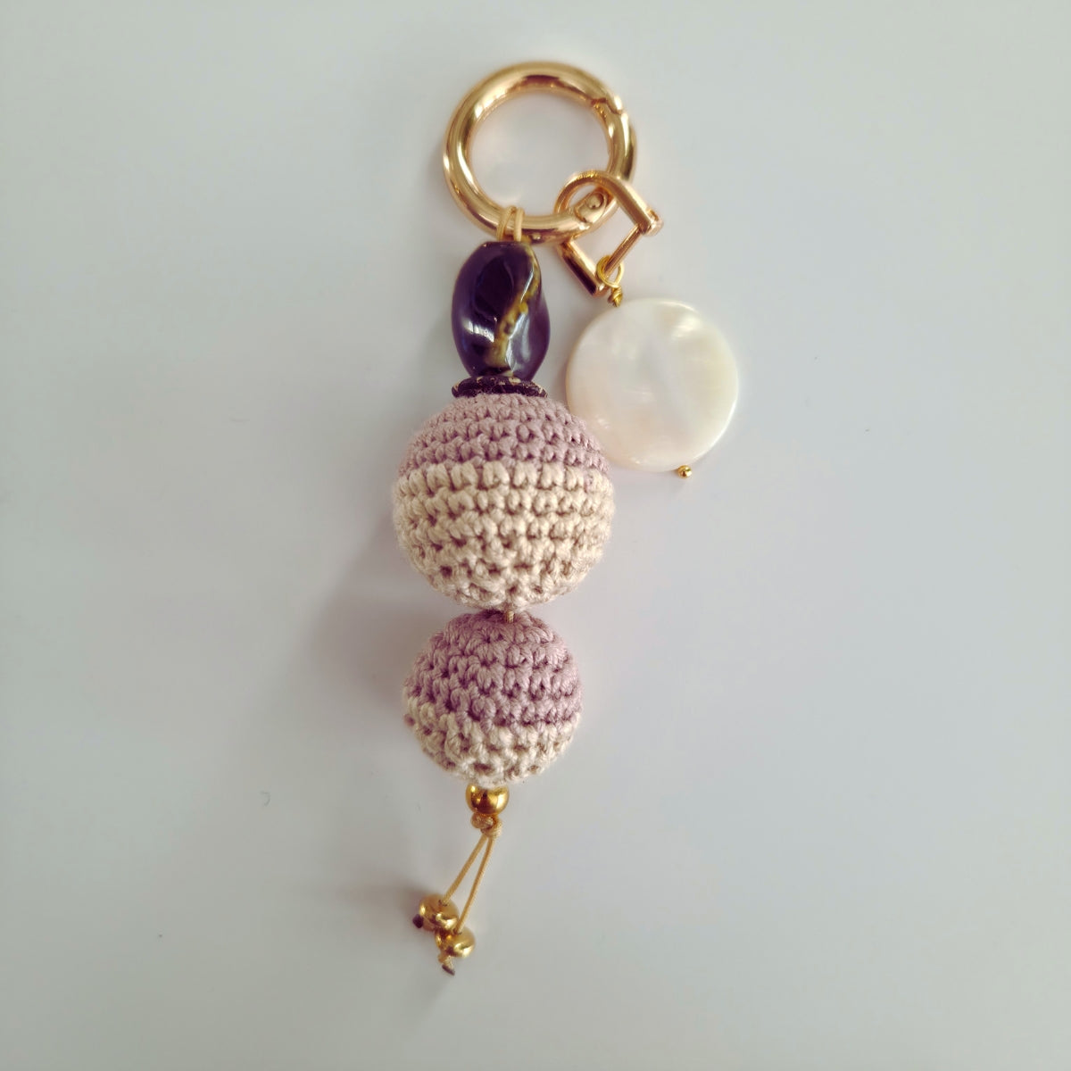 Kora Crochet Bead Keychain