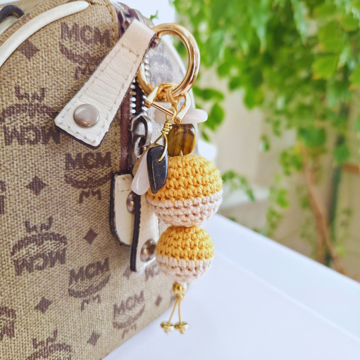 Kora Crochet Bead Keychain