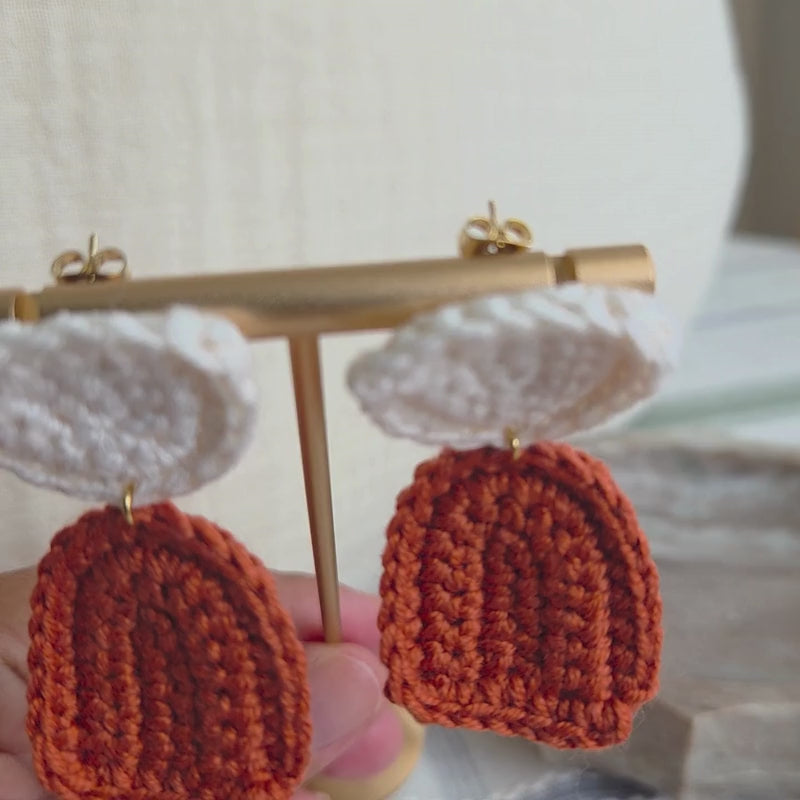 Nubi Colorblock Boho Crochet Earrings