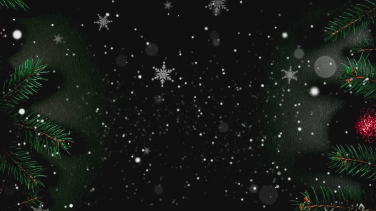 Christmas snow falling on Christmas