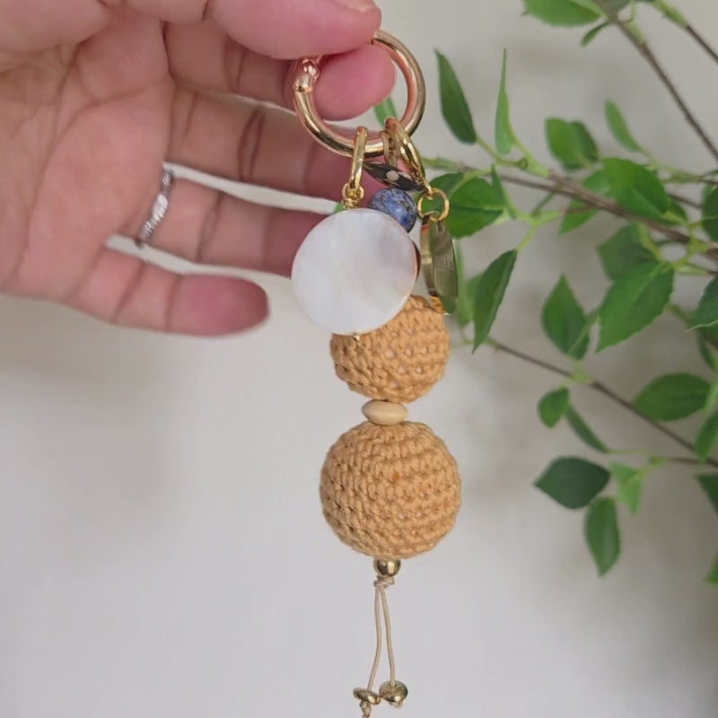 Kora Beaded Crochet Keychain